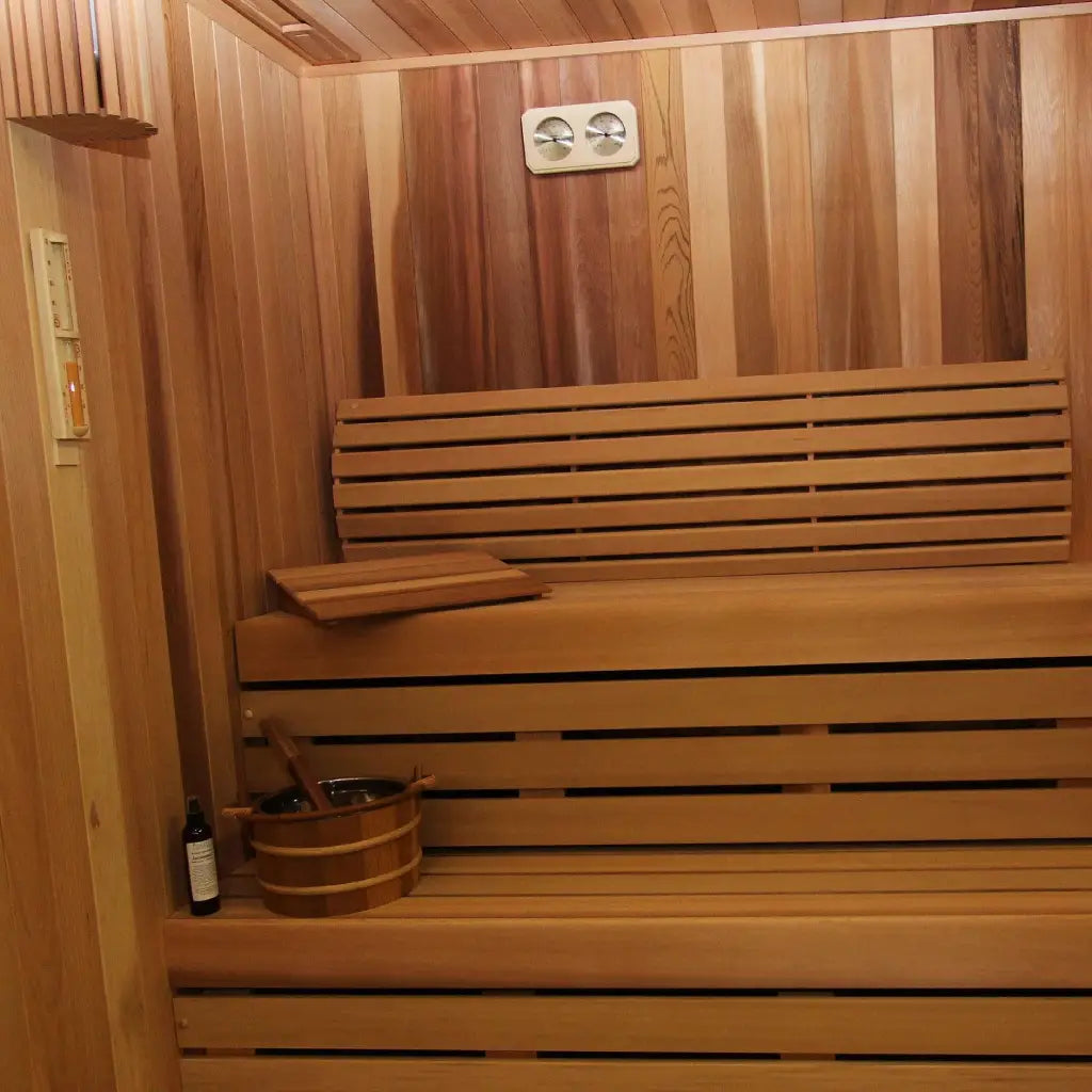 Custom Indoor Sauna Room - 5' x 6' x 8' - Finnish Sauna Builders