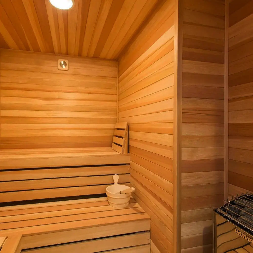 Custom Indoor Sauna Room - 7' x 10' x 8' - Finnish Sauna Builders
