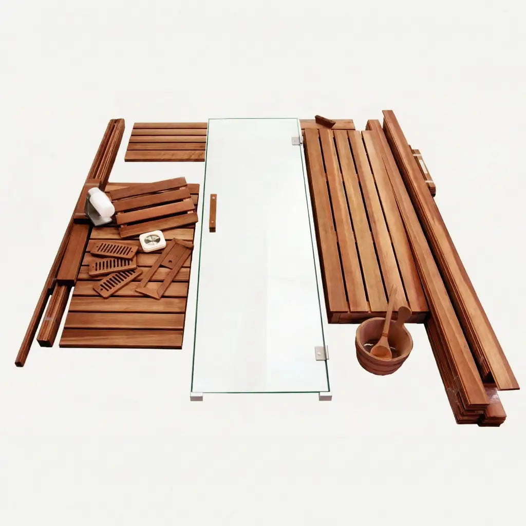 Custom Indoor Sauna Room - 4' x 8' x 8' - Finnish Sauna Builders