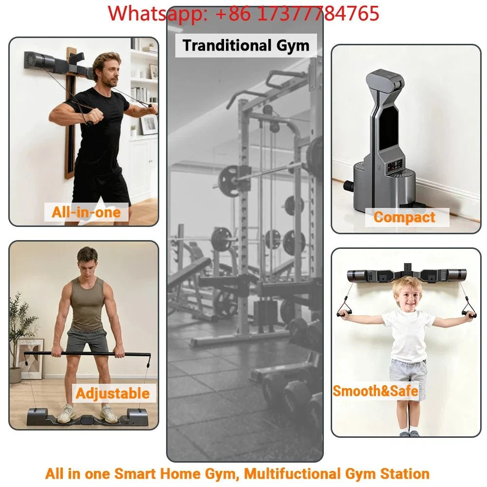 Foldable Aluminum Home Gym – Full Body Strength Trainer